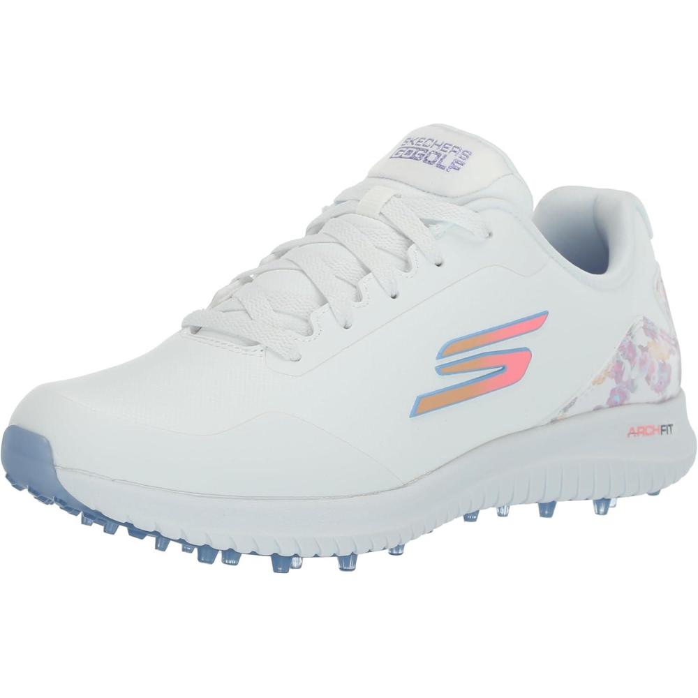 imageSkechers Womens Max Arch Fit Golf Shoe SneakerWhite Floral Waterproof