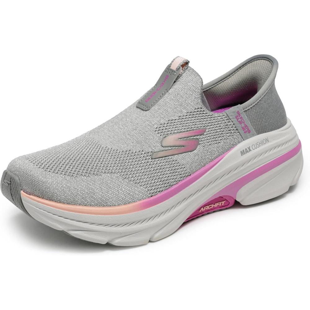 imageSkechers Womens Max Cushioning Arch Fit 20 Cambridge Hands Free Slipins SneakerGrayPink
