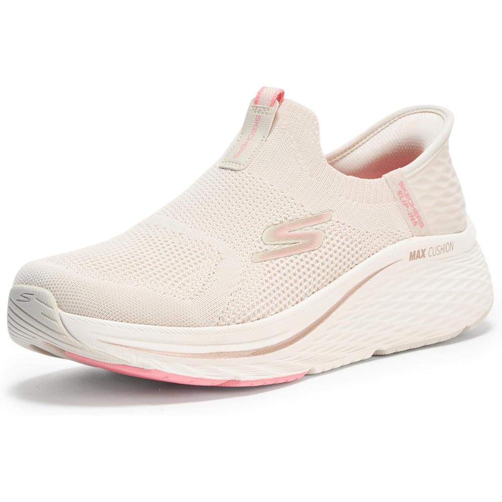 imageSkechers Womens Max Cushioning Elite 20 Eternal Hands Free Slipins SneakerNaturalPink