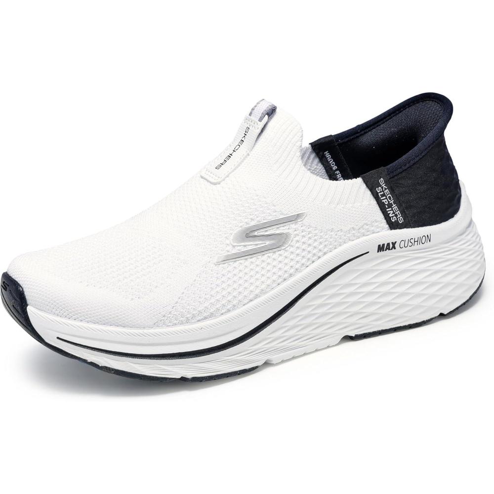 imageSkechers Womens Max Cushioning Elite 20 Eternal Hands Free Slipins SneakerWhiteBlack