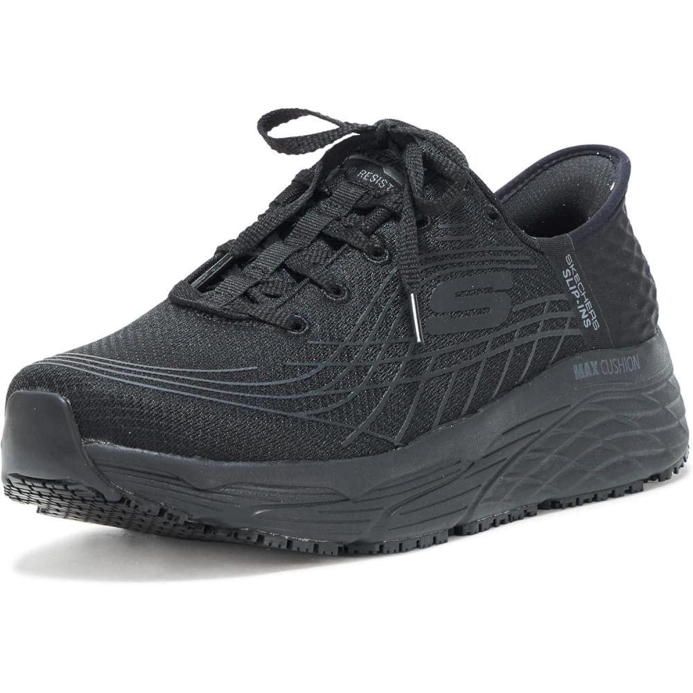 imageSkechers Womens Max Cushioning Elite Sr Hands Free Slipins Health Care Professional ShoeBlack