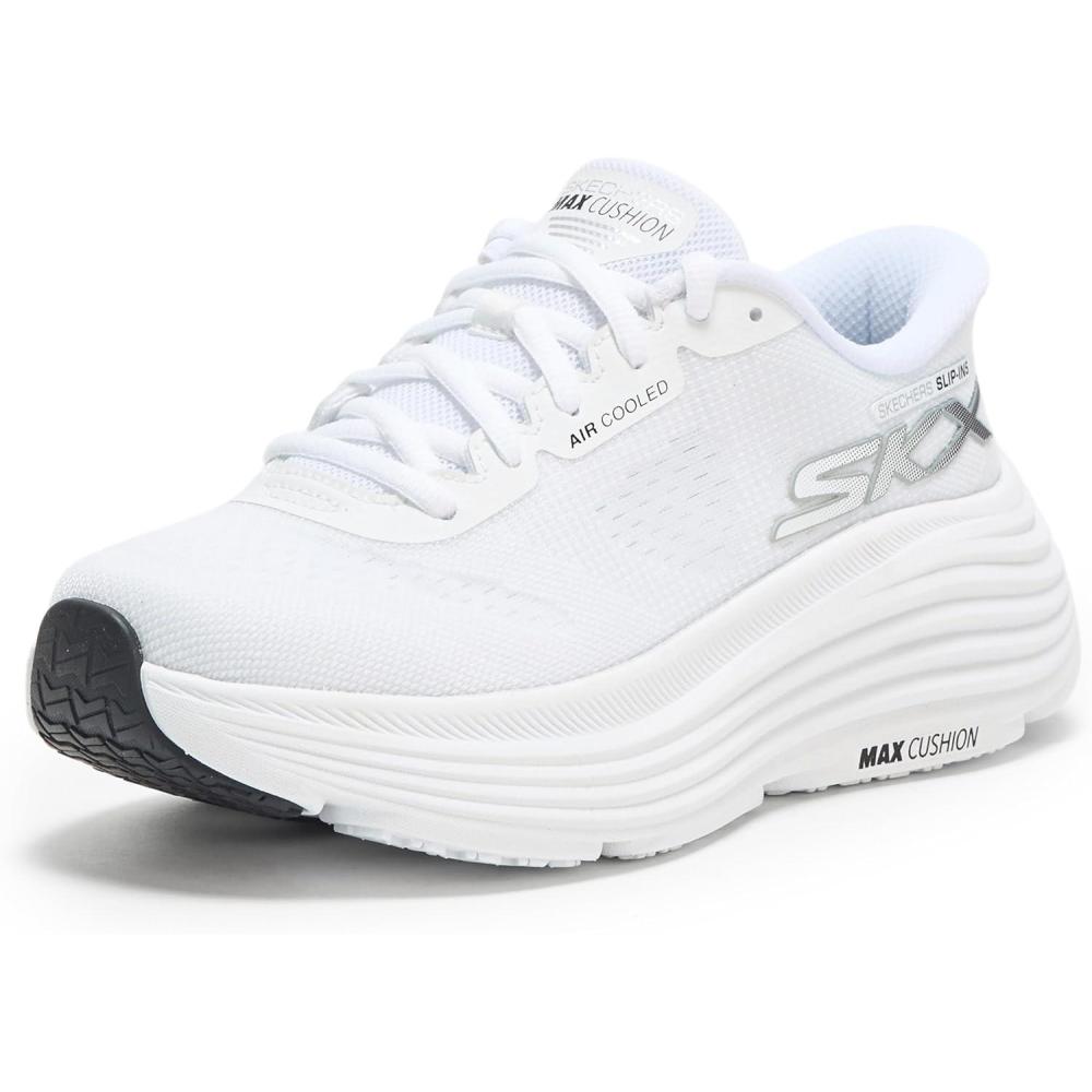 imageSkechers Womens Max Cushioning Endeavour Hallandale Hands Free Slipins SneakerWhiteBlack