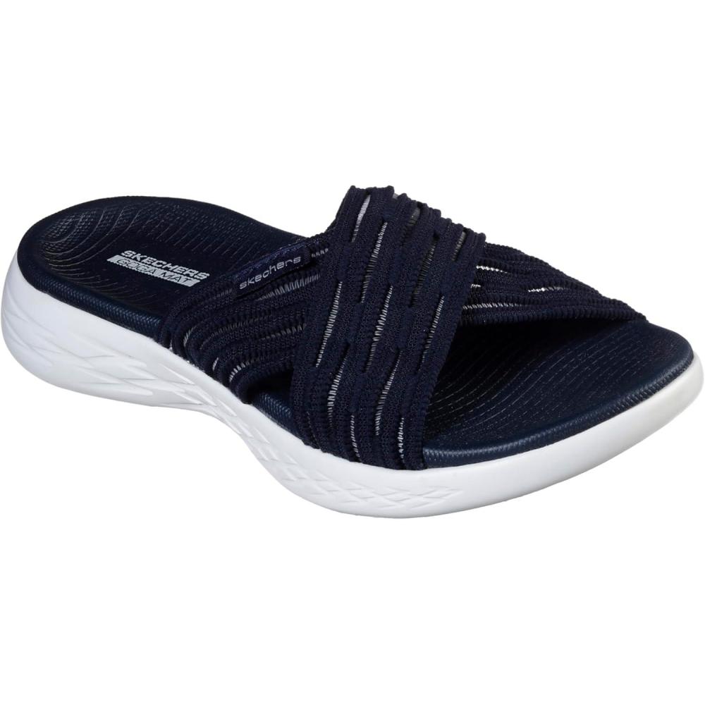 imageSkechers Womens On The Go 600  Sunrise Slide SandalNavy
