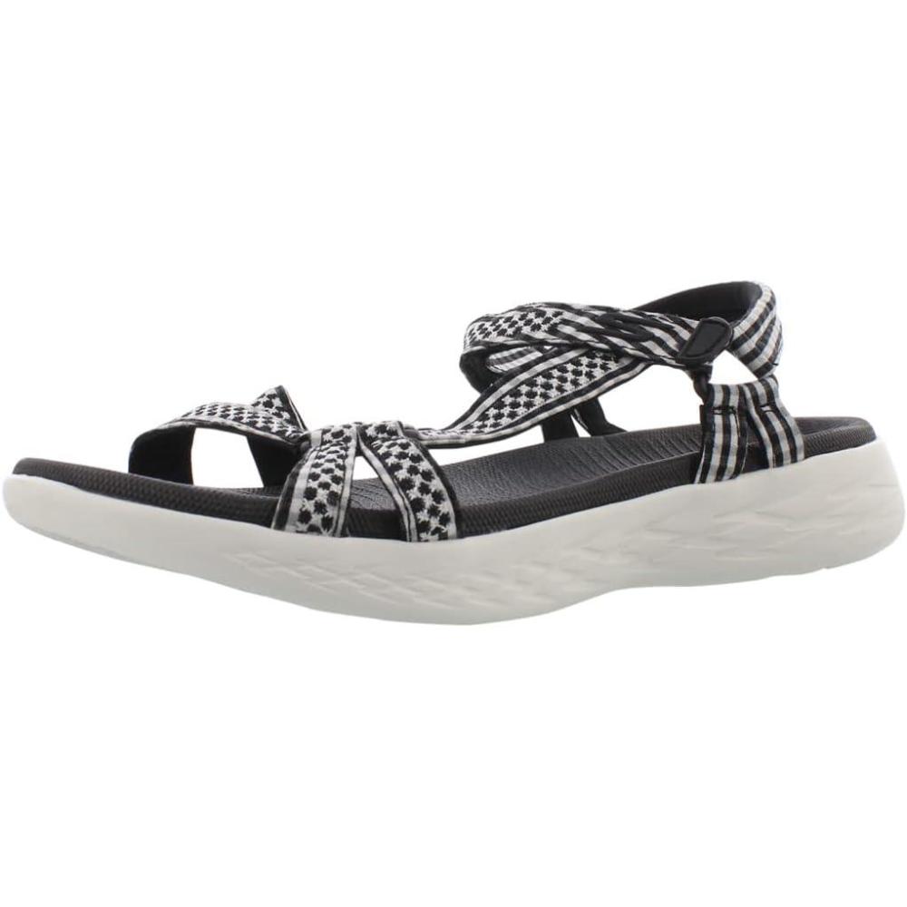 imageSkechers Womens OnThego 600Brilliancy Sport SandalBlackWhiteblack