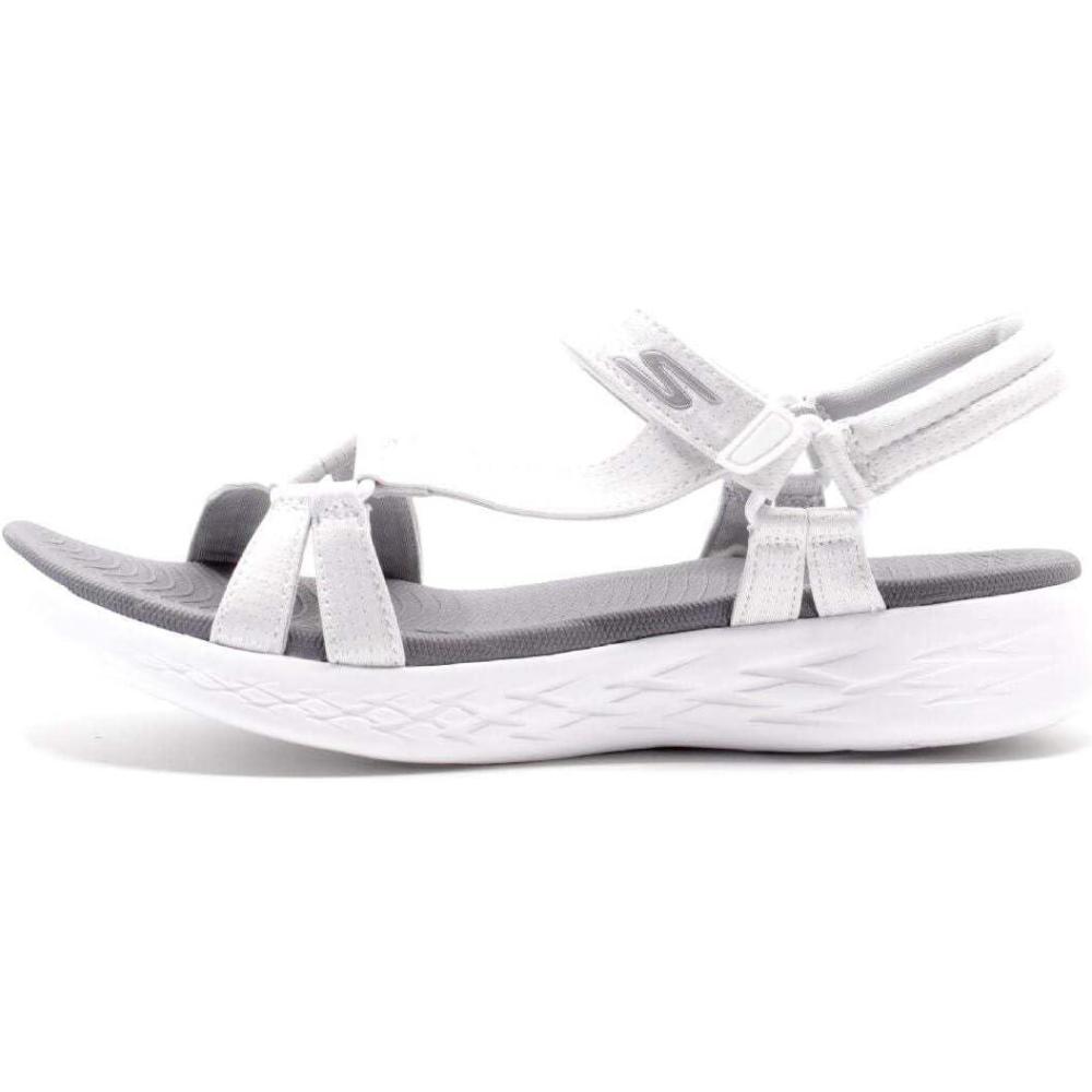 imageSkechers Womens OnThego 600Brilliancy Sport SandalWhiteGrey