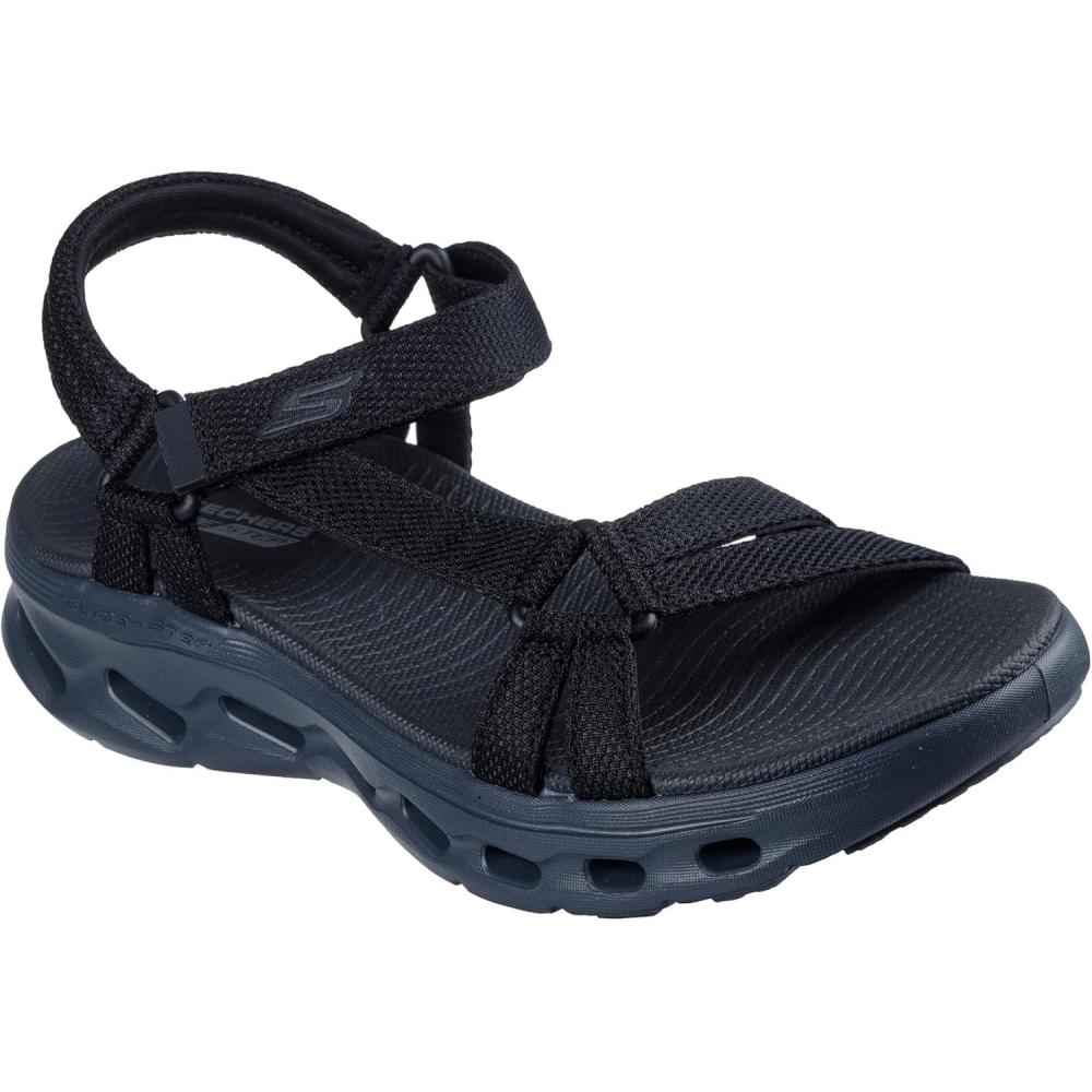 imageSkechers Womens OnThego Glide Step 20 Sandal  Rowen FishermanBlackGrey