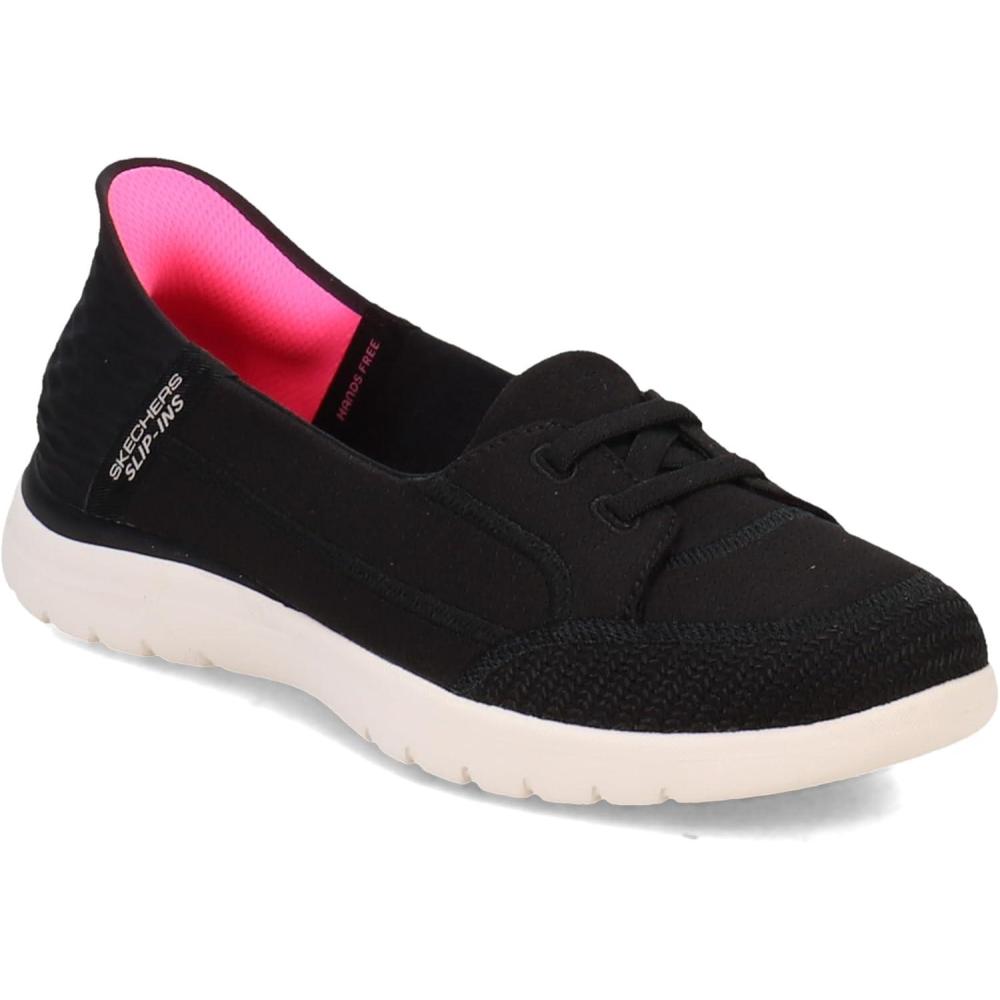 imageSkechers Womens OntheGO Flex  Top Notch SlipIn SneakersBlackWhite