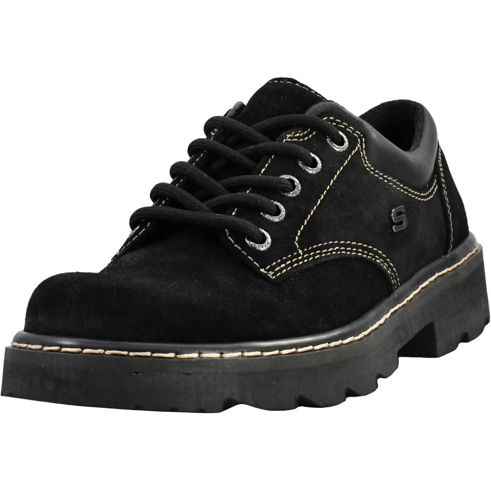 imageSkechers Womens PartiesMate Oxford ShoesBlack Suede Leather