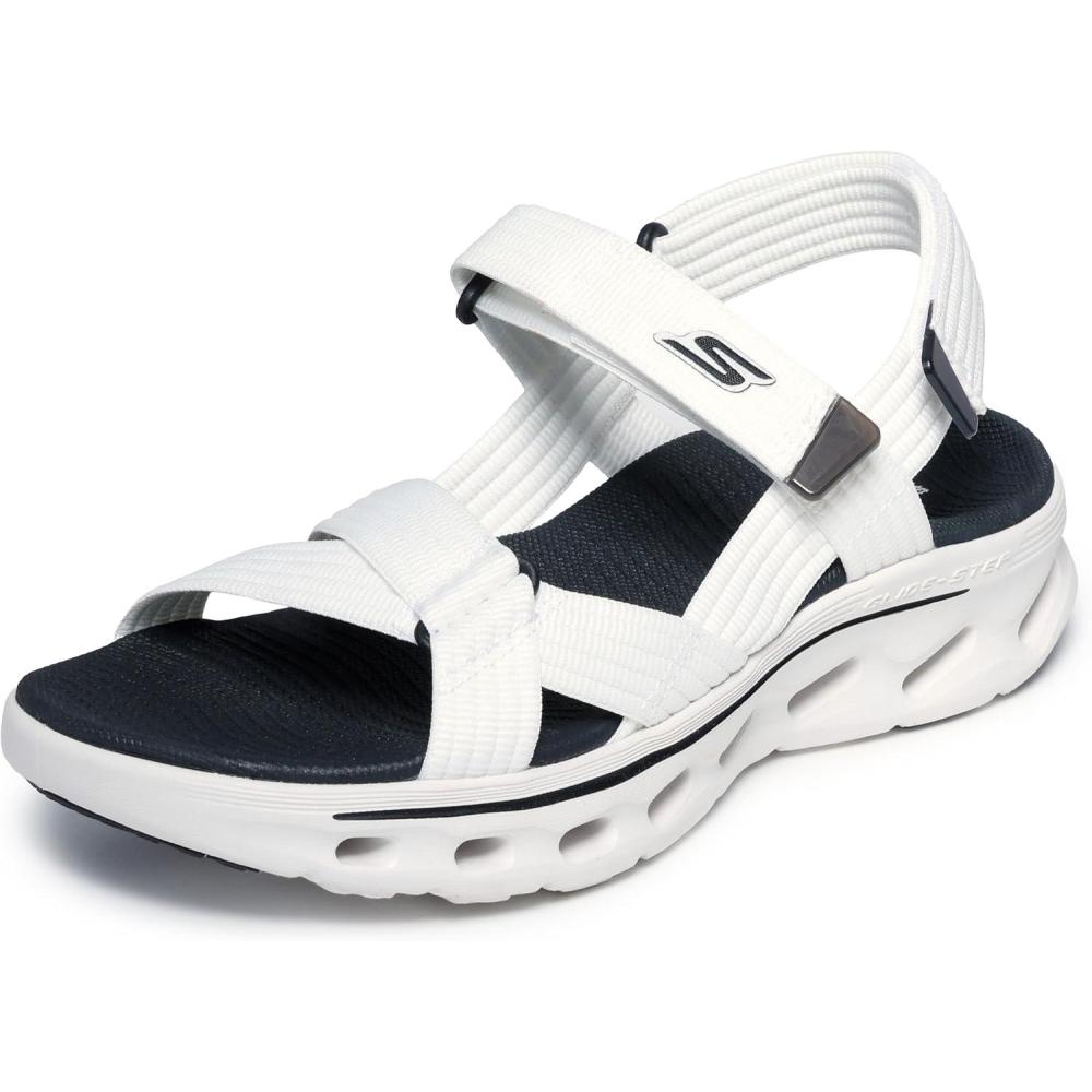 imageSkechers Womens Quarter Strap Fisherman SandalWhiteBlack