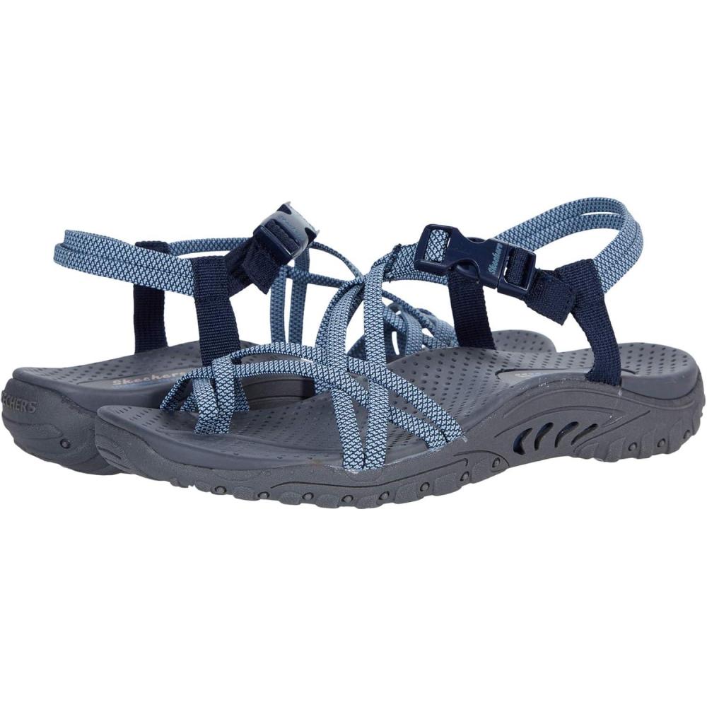 imageSkechers Womens Reggae Irie Mon FlipFlop SandalsNavyBlue