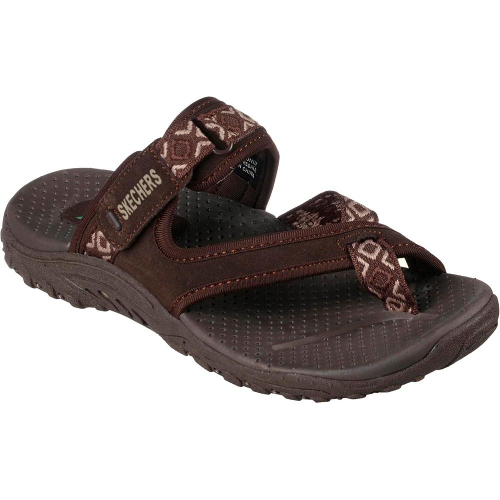 imageSkechers Womens ReggaeTrailway FlipFlop SandalsChocolate