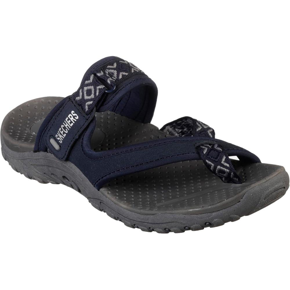 imageSkechers Womens ReggaeTrailway FlipFlop SandalsNavyGrey