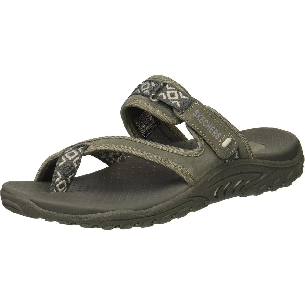 imageSkechers Womens ReggaeTrailway FlipFlop SandalsOlive