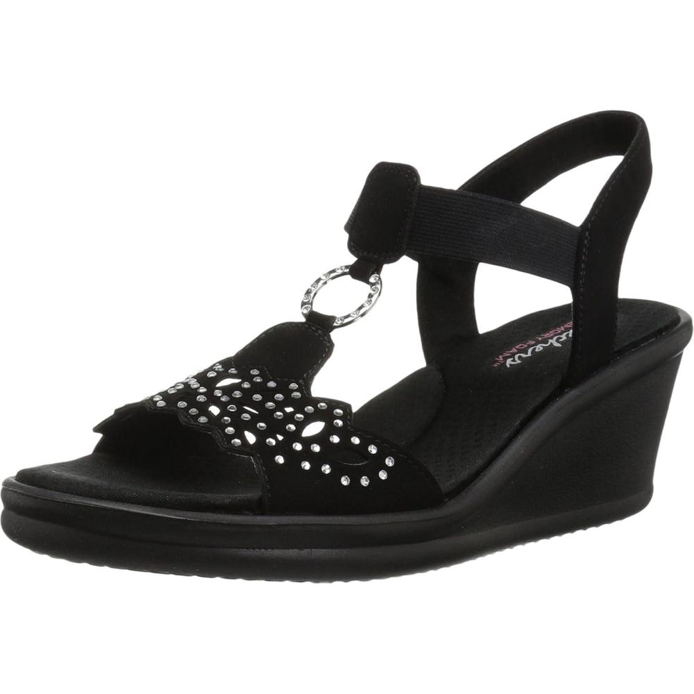 imageSkechers Womens Rumblers  Queen B Wedge SandalsBlack