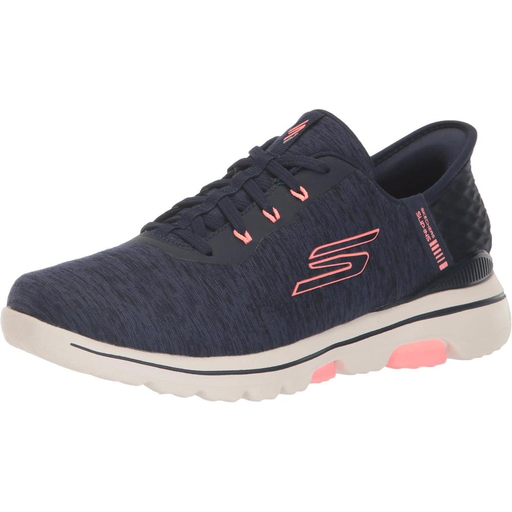 imageSkechers Womens Slipins GO Golf Walk 5 SlipIns SneakerNavyPink