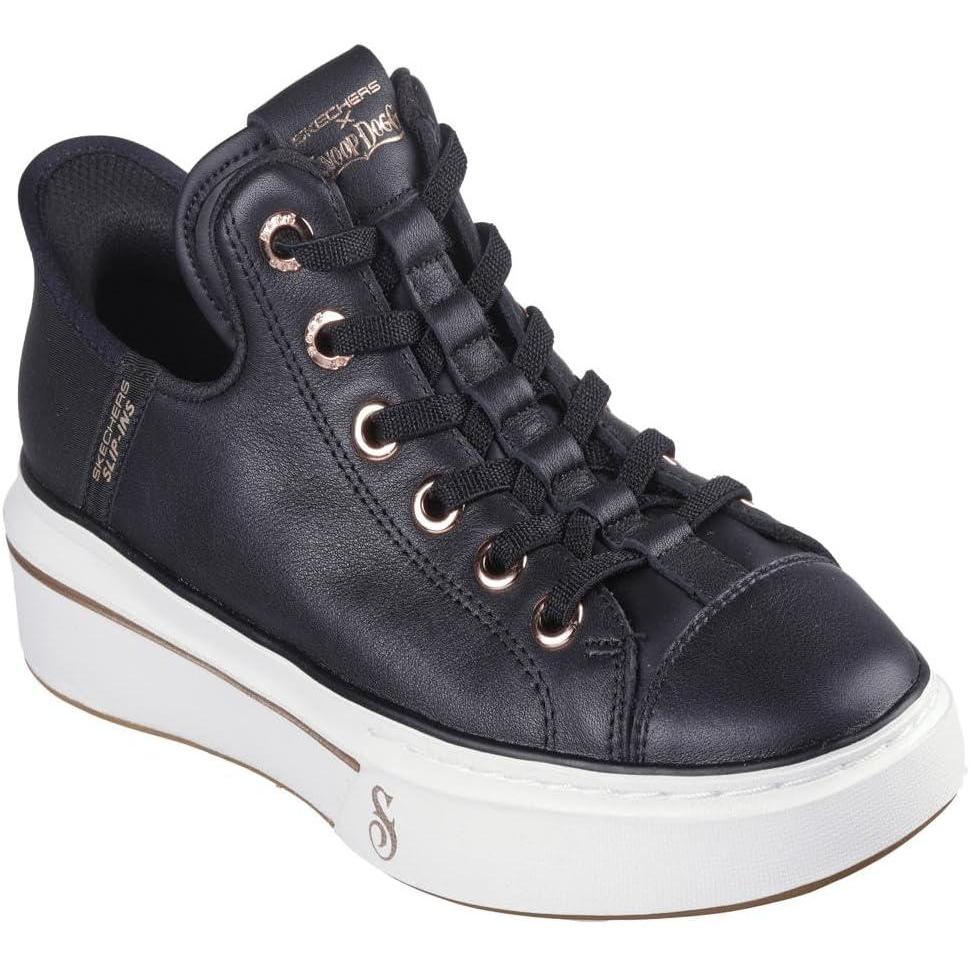 imageSkechers Womens Snoop DoggSnoop Oneog Leather Hands Free Slipins SneakerBlack