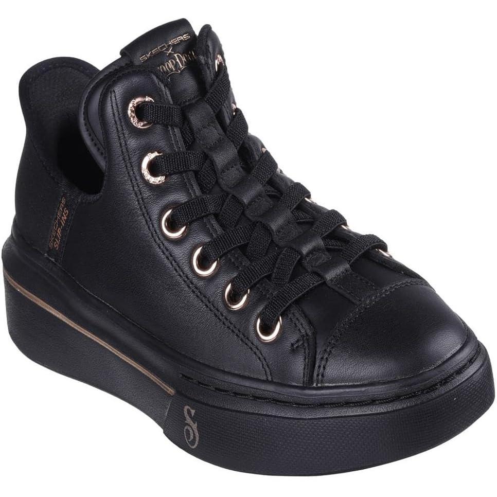imageSkechers Womens Snoop DoggSnoop Oneog Leather Hands Free Slipins SneakerBlackBlack