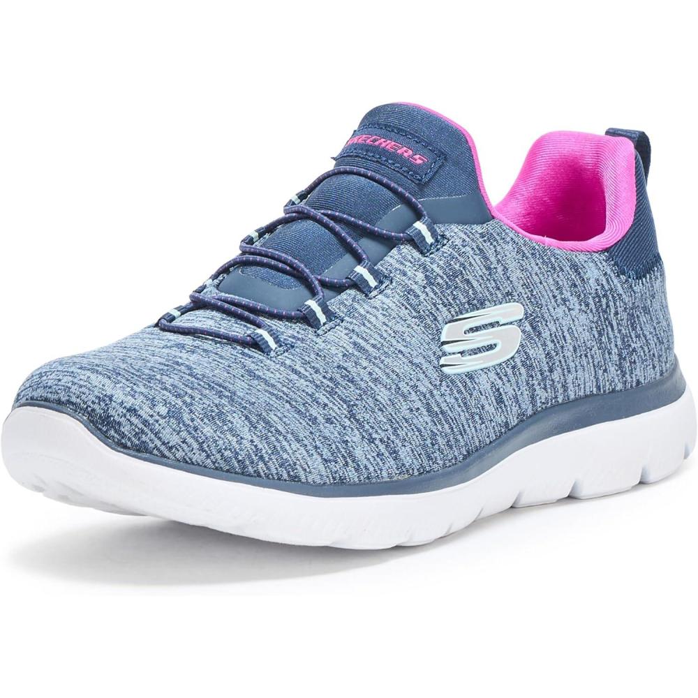 imageSkechers Womens Summit  Quick Getaway SneakerBlueHot Pink