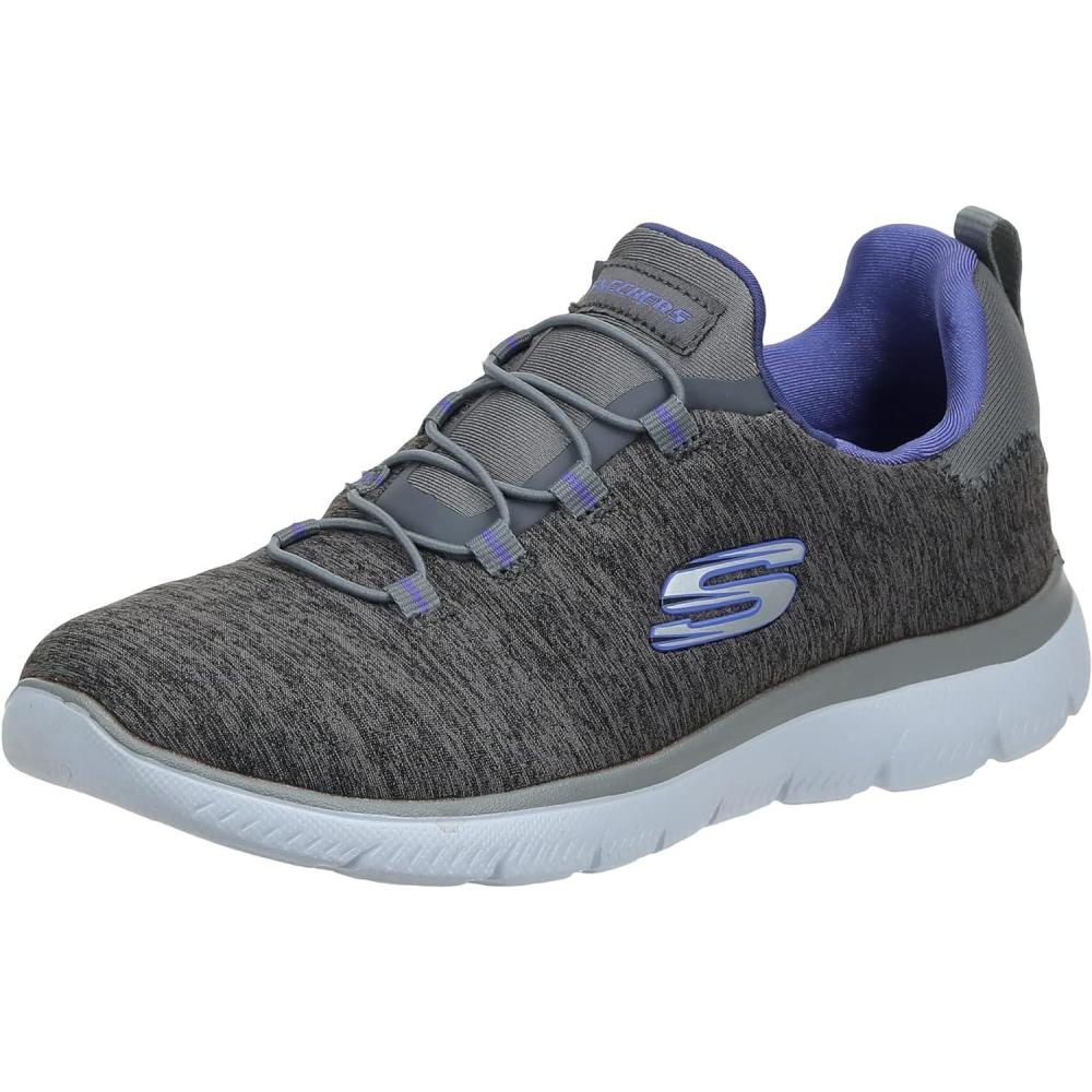 imageSkechers Womens Summit  Quick Getaway SneakerCharcoalPurple
