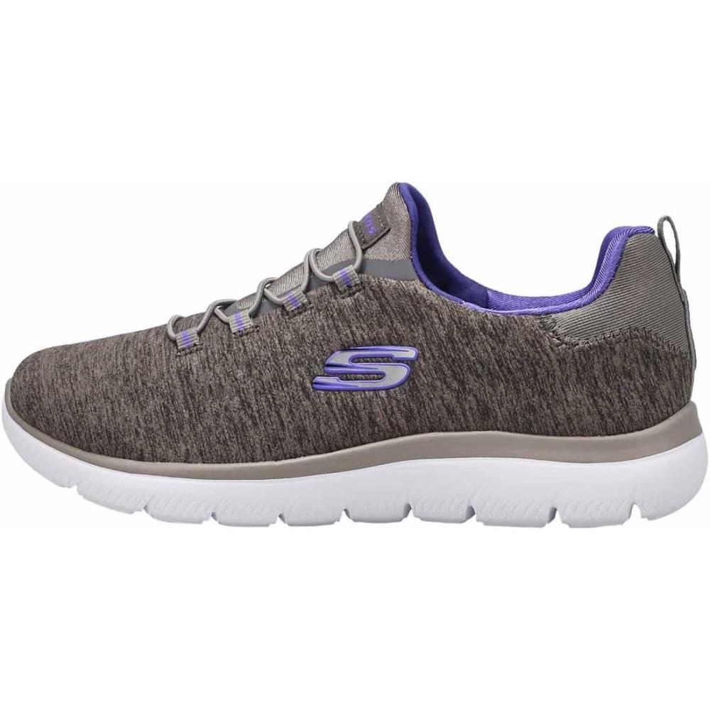 imageSkechers Womens Summit  Quick Getaway SneakerCharcoalViolet