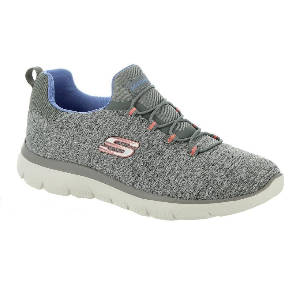 imageSkechers Womens Summit  Quick Getaway SneakerGrey Heatherblue