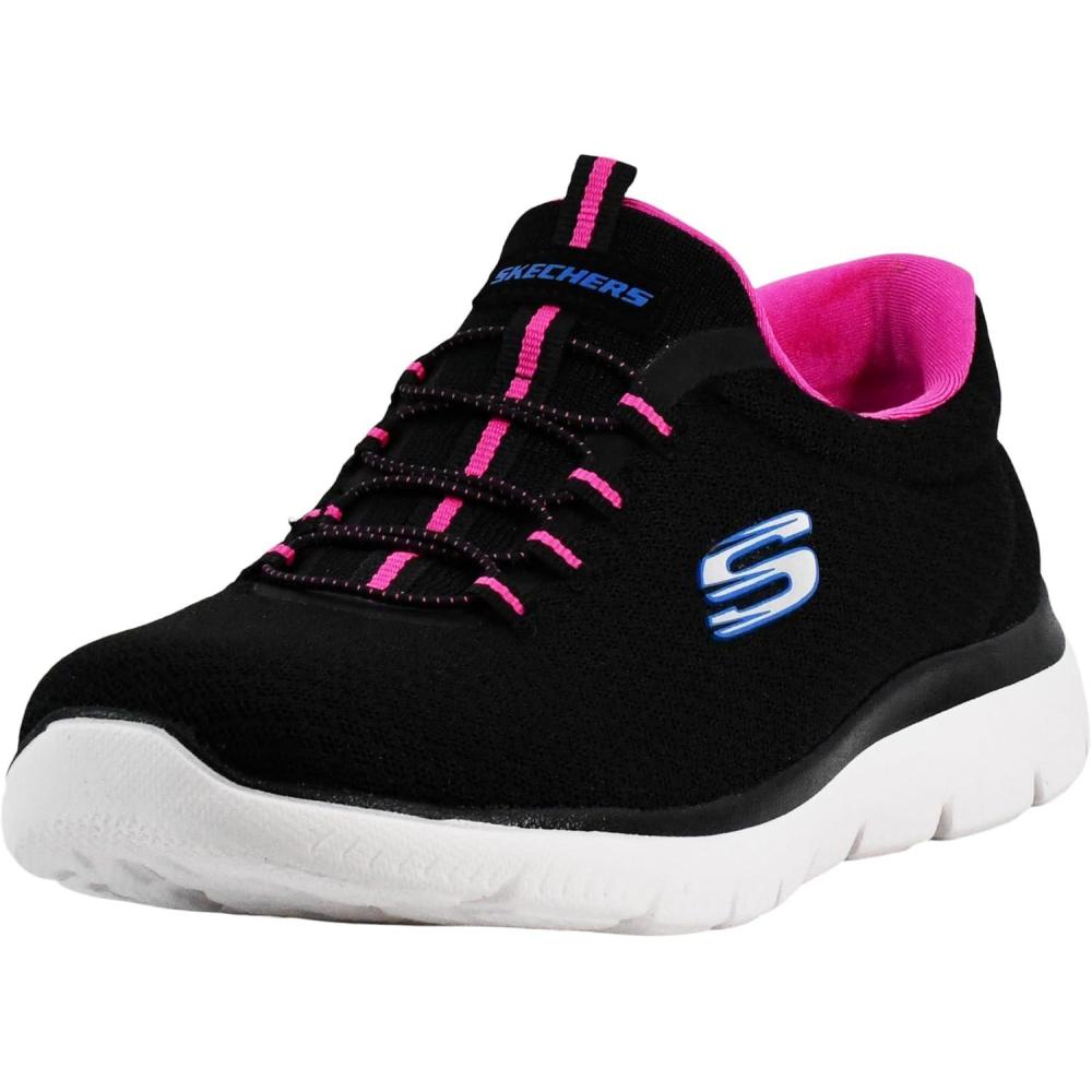 imageSkechers Womens Summits SneakerBlackHot Pink