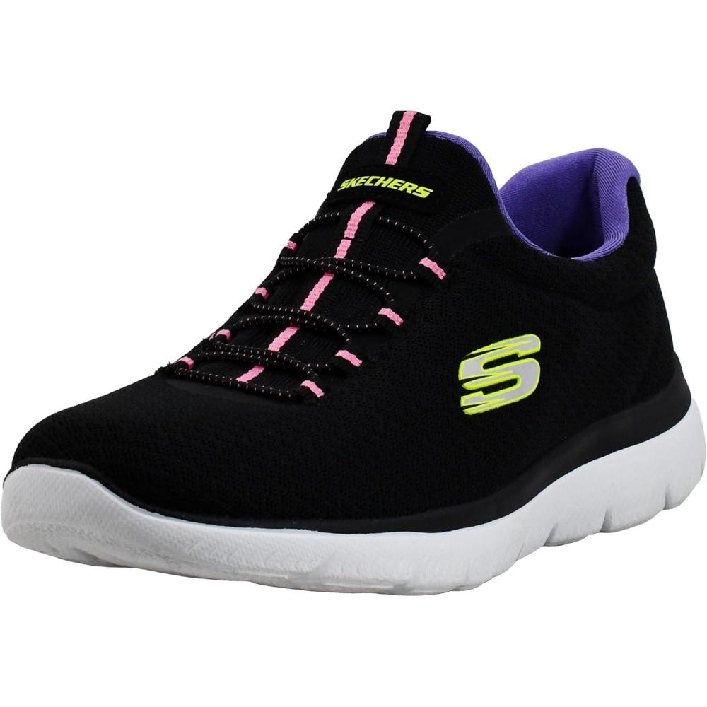 imageSkechers Womens Summits SneakerBlackPurple