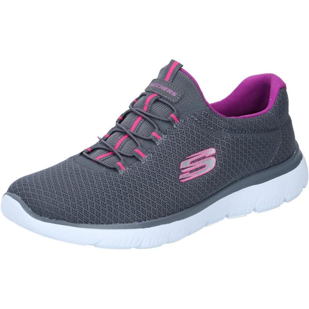 imageSkechers Womens Summits SneakerCharcoalPurple