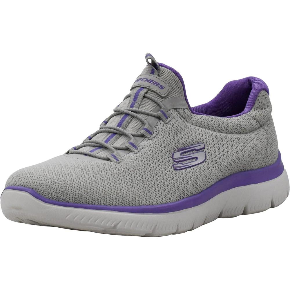 imageSkechers Womens Summits SneakerGreyPurple
