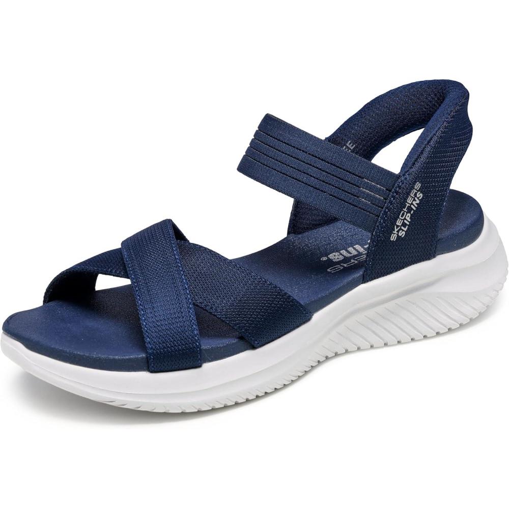 imageSkechers Womens Ultra Flex 30Never Netter Hands Free Slipins SandalNavy