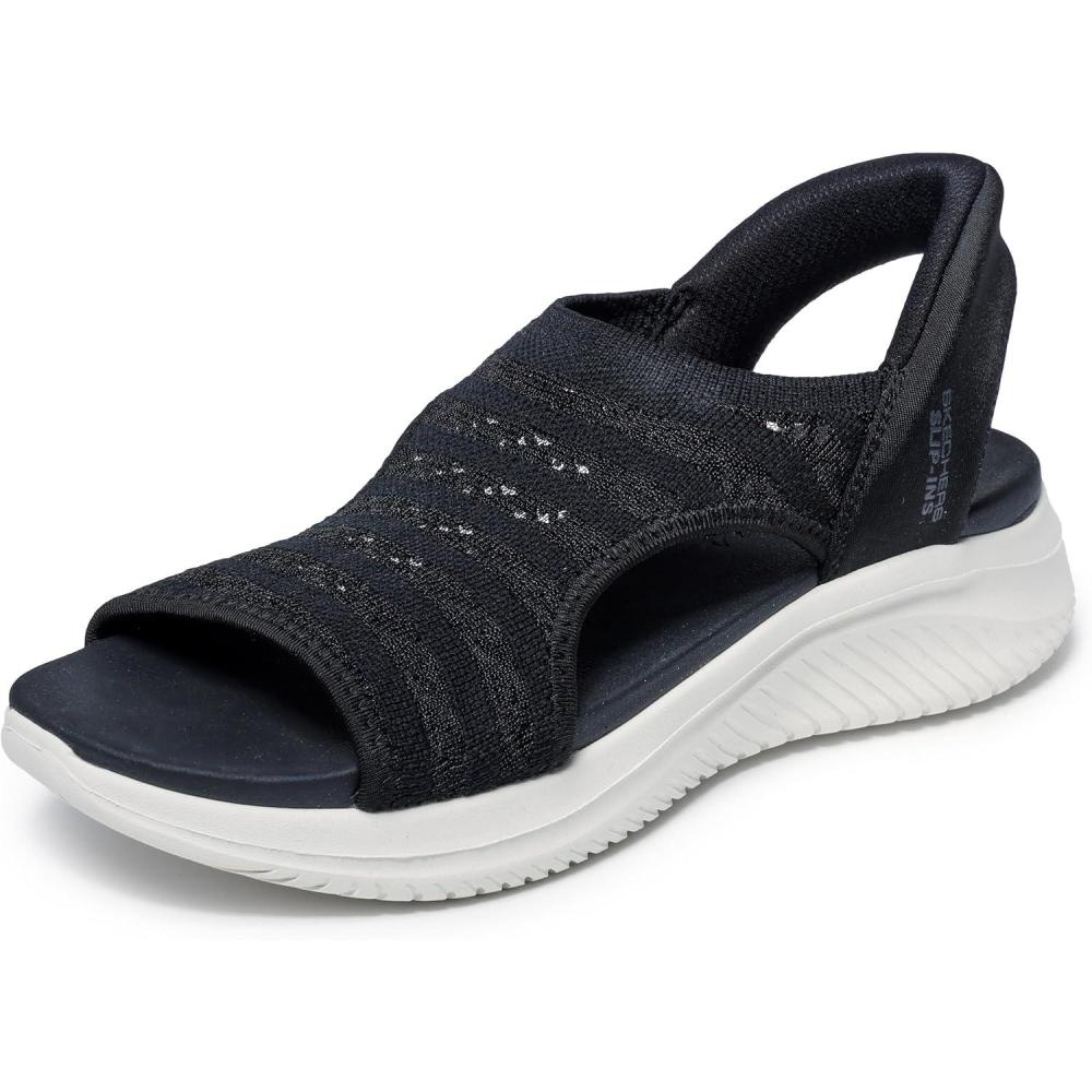 imageSkechers Womens Ultra Flex 30Sun Warmth Hands Free Slipins SandalBlack