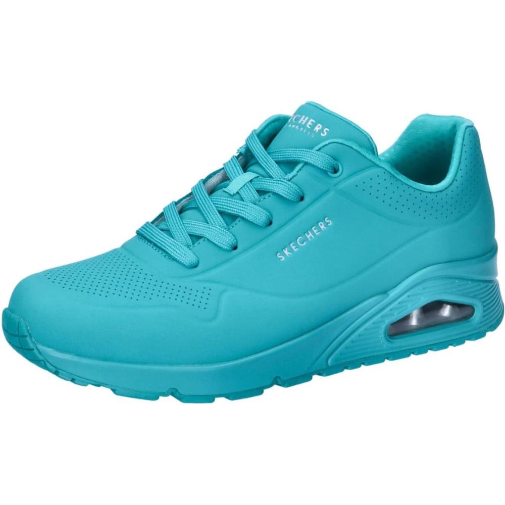 imageSkechers Womens Uno  Stand on Air SneakersTurquoise Durabuck Mesh