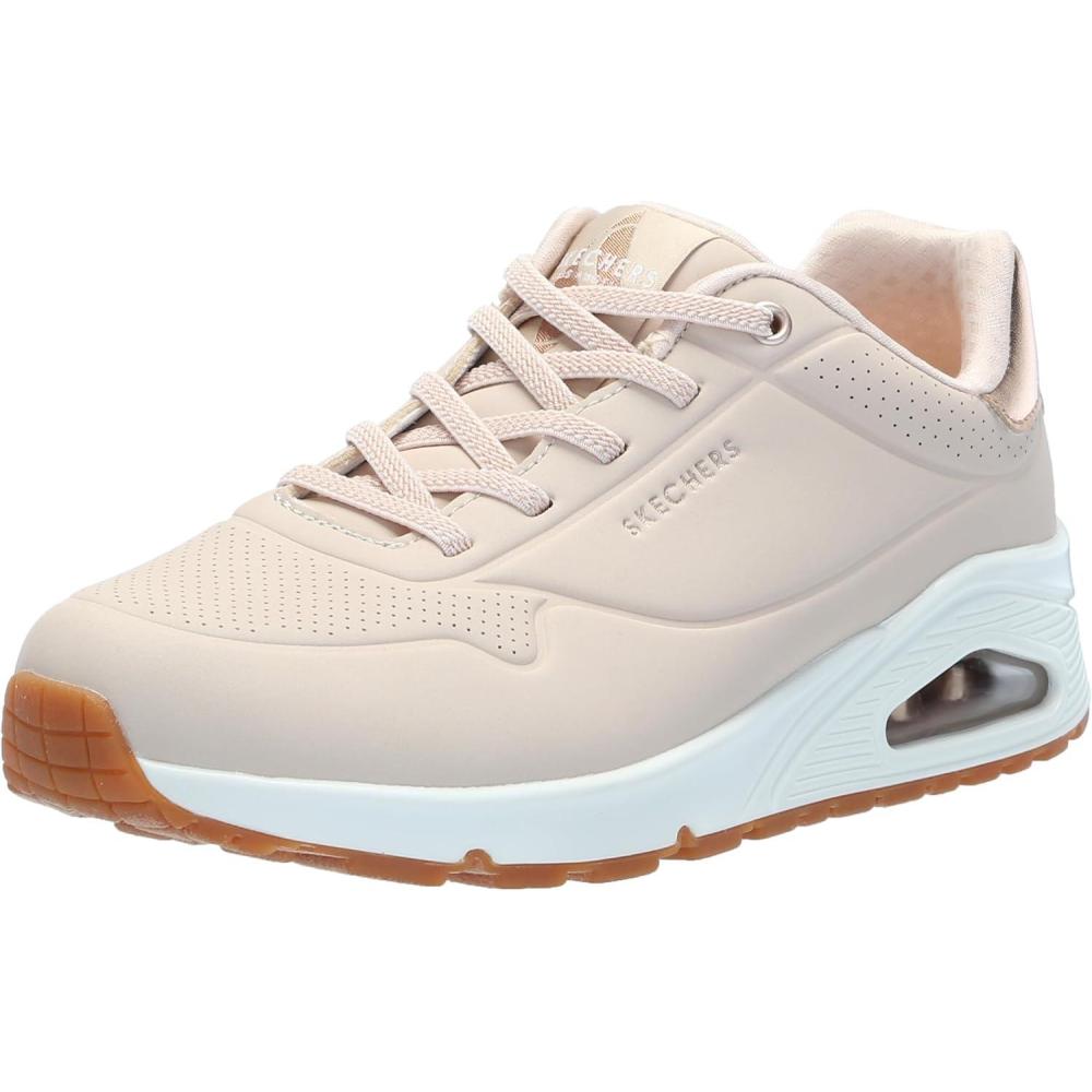 imageSkechers Womens UnoShimmer Away Wedge Slipon Fashion SneakersNatural