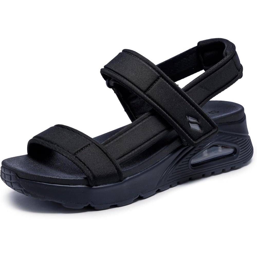 imageSkechers Womens UnoSummer Stand2 Sport SandalBlackBlack