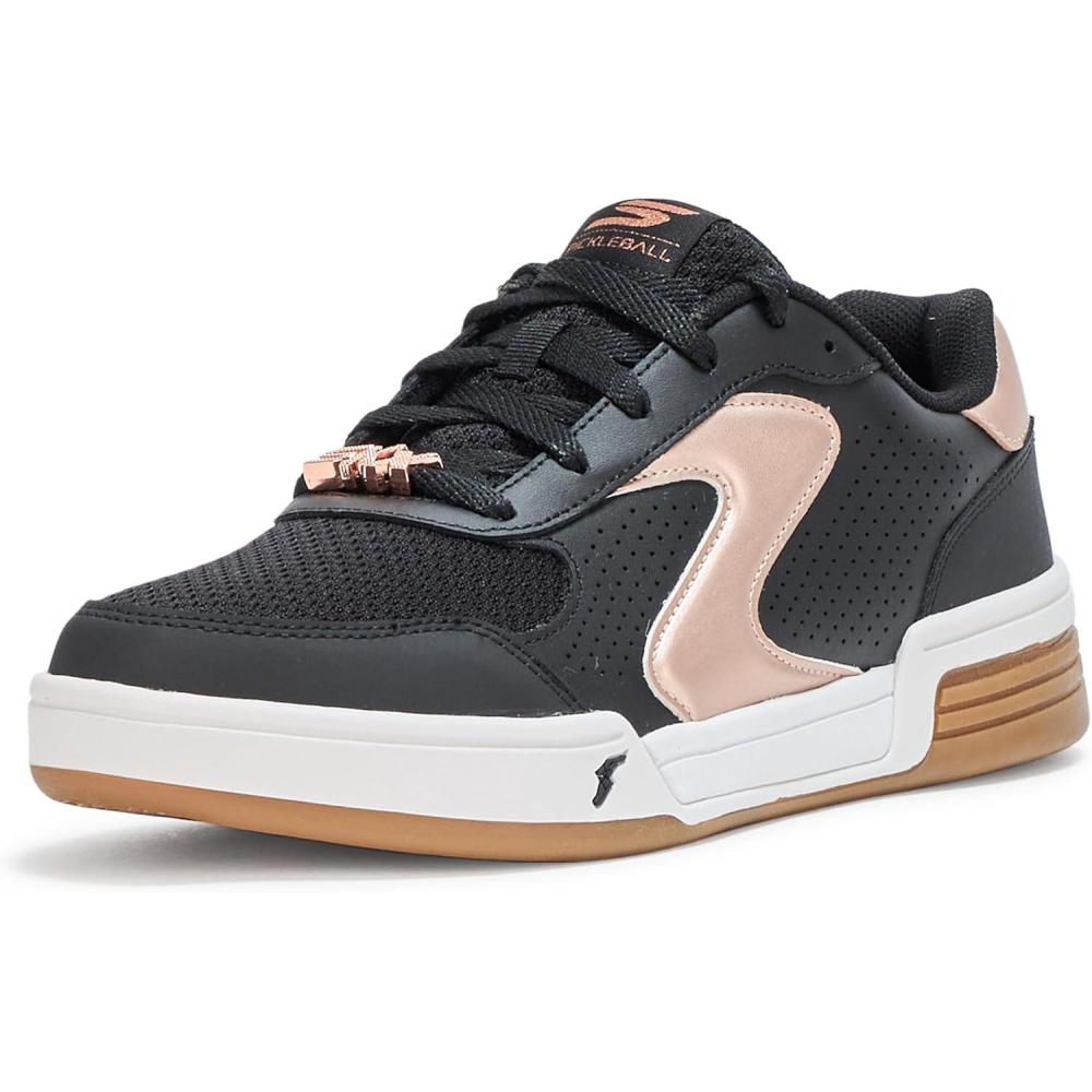 imageSkechers Womens Viper Court Classic SneakerBlackRose Gold