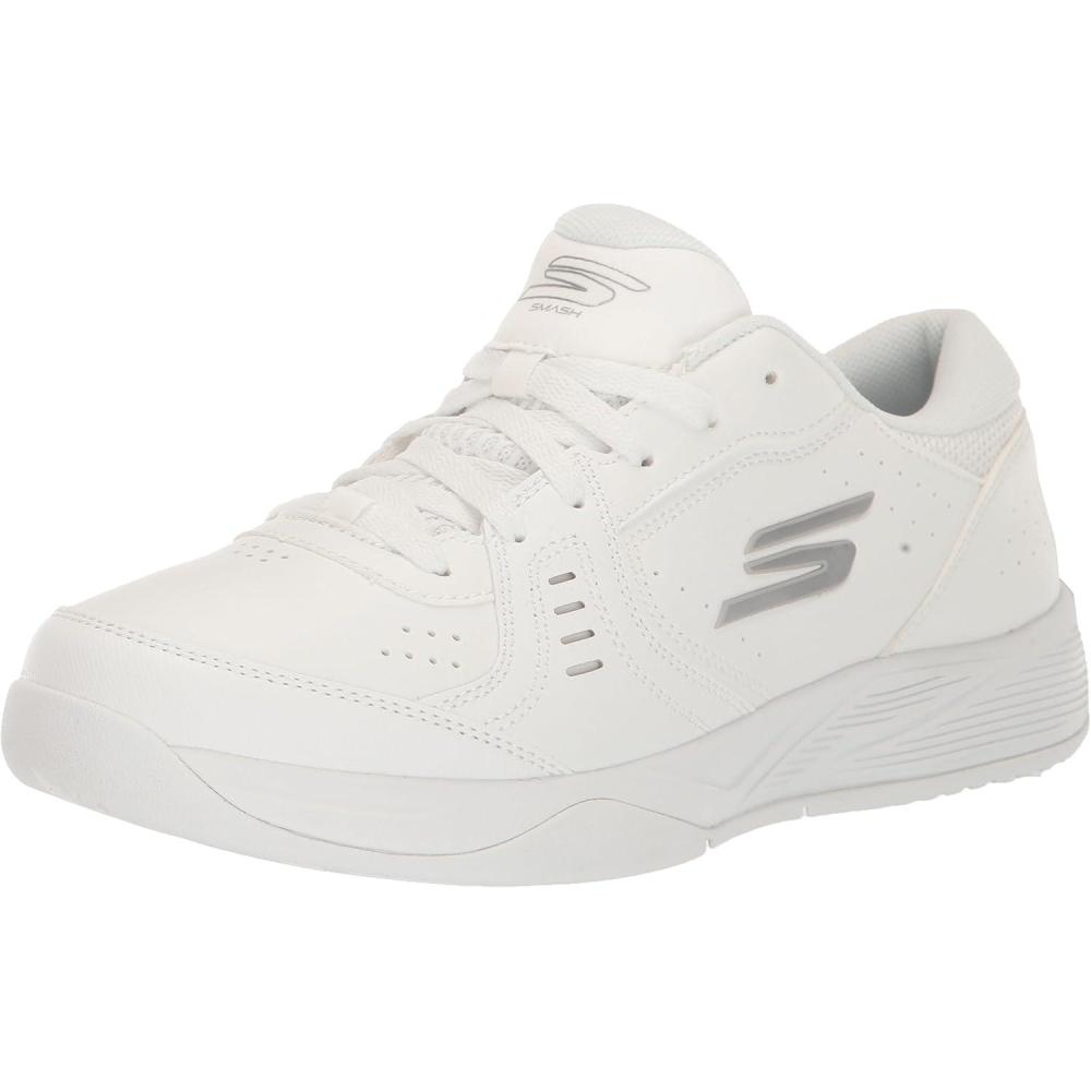 imageSkechers Womens Viper Court Smash Athletic Indoor Outdoor Pickleball Shoe  Relaxed Fit SneakerWhite