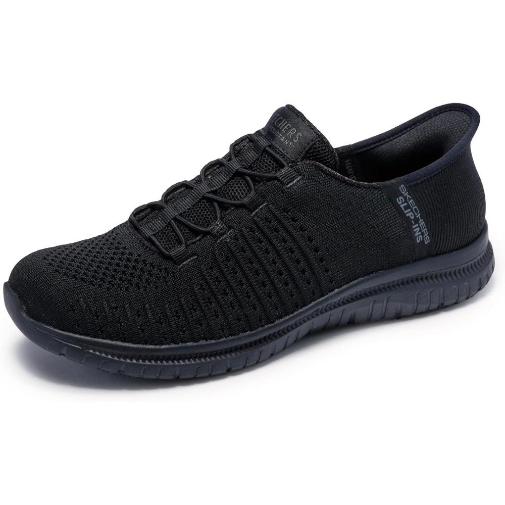 imageSkechers Womens Virtue Sr Valsea Hands Free Slip Ins Health Care Professional ShoeBlack
