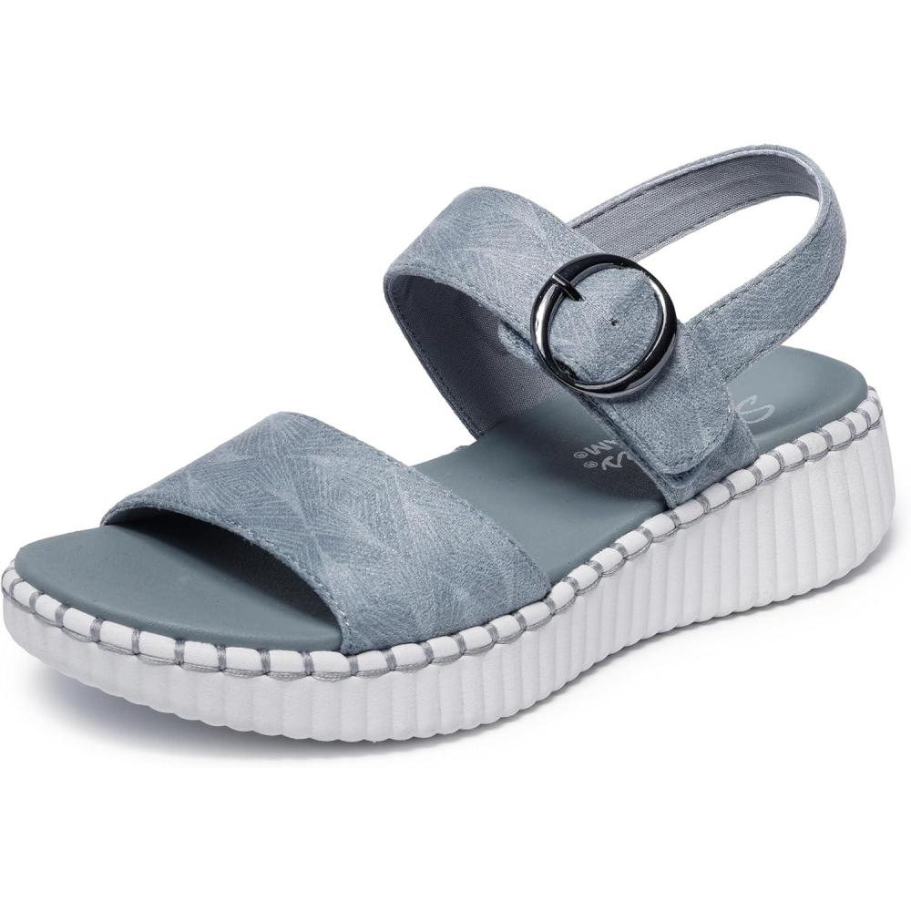 imageSkechers Womens Wilshire BLVDIllusion of Love Wedge SandalGrey