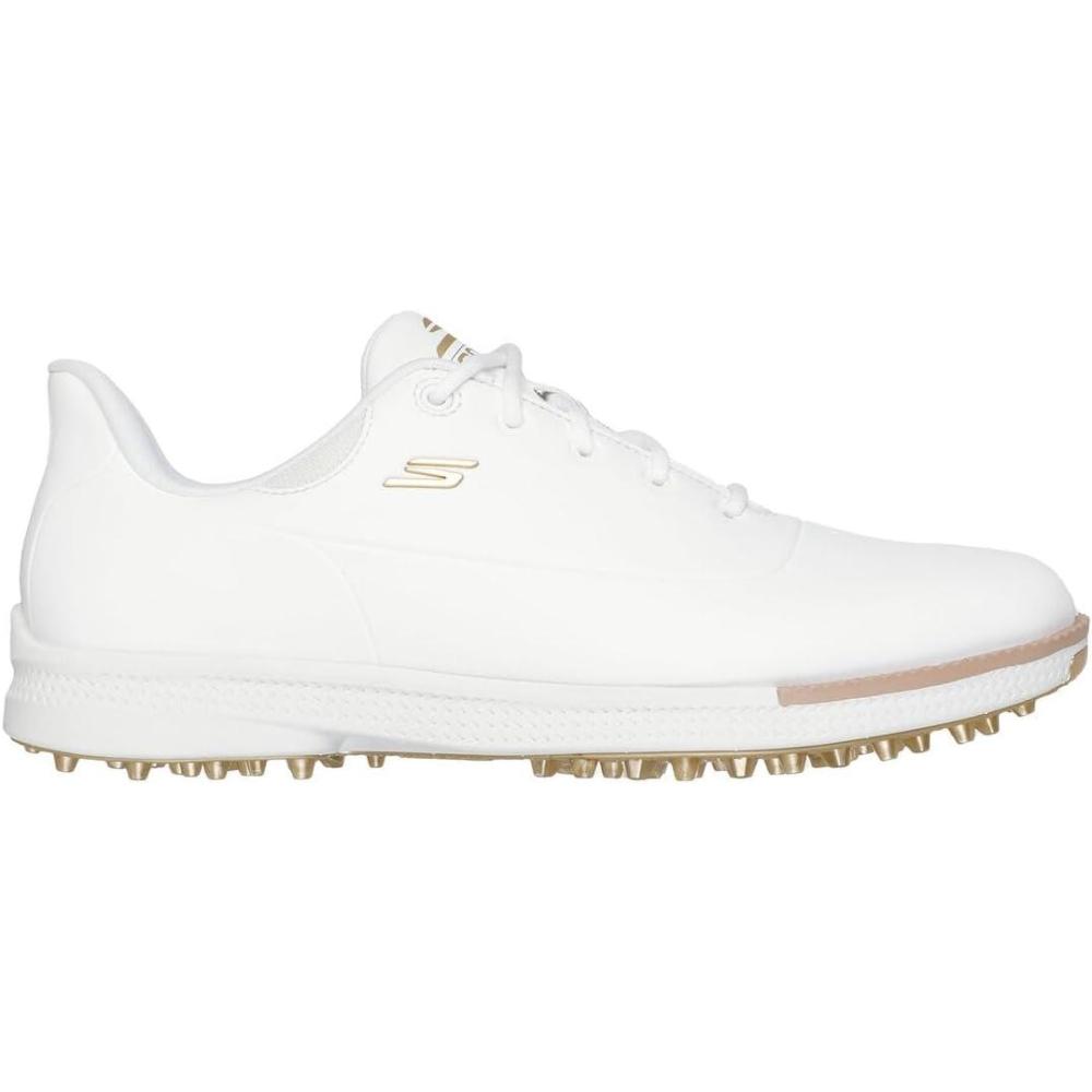 imageWomens Jasmine Waterproof Golf Shoe SneakerWhiteGold Spikeless