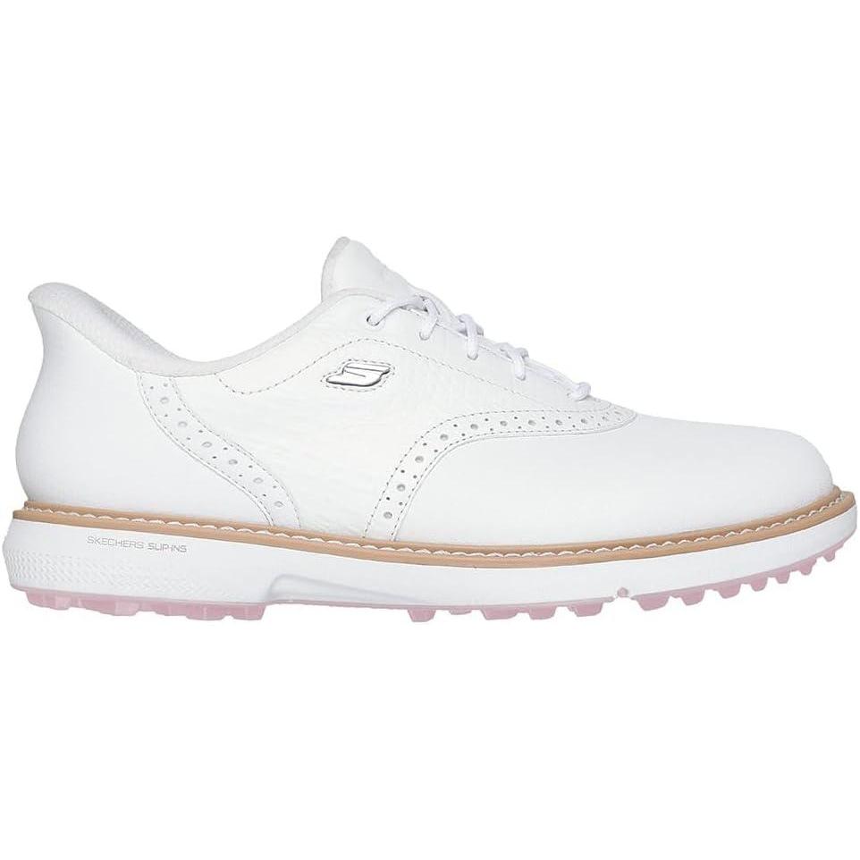 imageWomens Prestige Spikeless Slipin Arch Fit Golf Shoe SneakerWhitePink