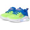 SKECHERS Boy’s Meteor-Lights-krendo Sneaker(Blue/Lime)