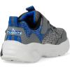 SKECHERS Boy’s Meteor-Lights-krendo Sneaker(Charcoal/Blue)