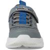 SKECHERS Boy’s Meteor-Lights-krendo Sneaker(Charcoal/Blue)