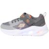 SKECHERS Boy’s Meteor-Lights-krendo Sneaker(Charcoal/Grey)