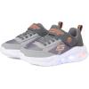 SKECHERS Boy’s Meteor-Lights-krendo Sneaker(Charcoal/Grey)