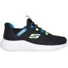 Skechers Boy’s Bounder-Brisk-Burst Sneaker(Black/Blue/Lime)