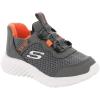 Skechers Boy’s Bounder-Brisk-Burst Sneaker(Charcoal/Orange)