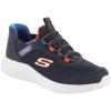 Skechers Boy’s Bounder-Brisk-Burst Sneaker(Navy Blue)