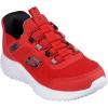Skechers Boy’s Bounder-Brisk-Burst Sneaker(Red/Black)