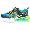 Skechers Boy’s Flex-Glow Ultra Sneaker(Black/Blue/Lime)
